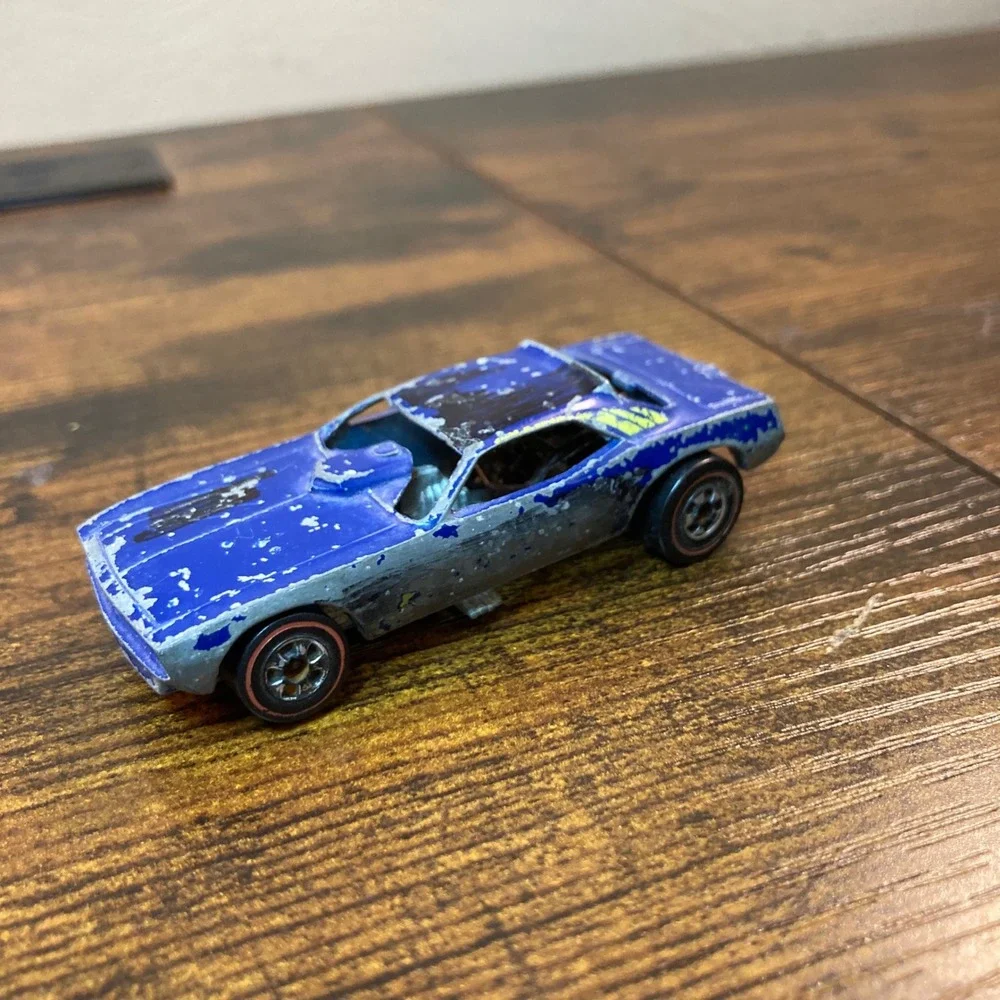 Hot Wheels Redline 1974 Flying Colors Top Eliminator Funny Car Blue Cuda